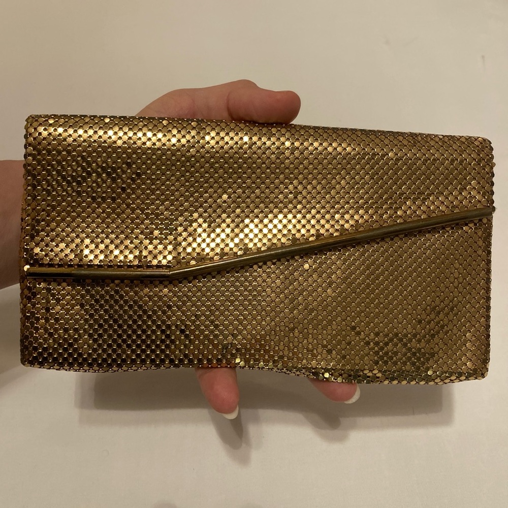 Whiting & Davis Mesh Evening Bag in gold